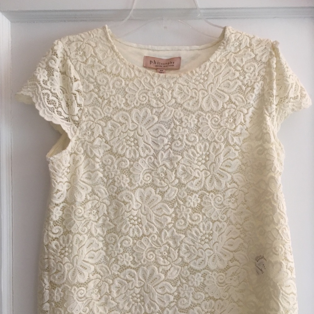 NWT Philosophy petite lace top